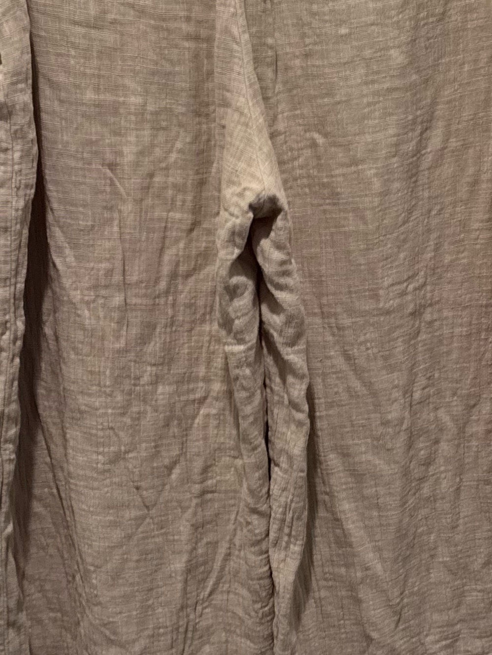Rusty Beige Gauze Linen Wide-Leg Pants Size XL - Picture 16 of 16